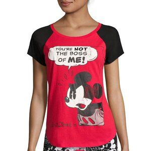 New! Disney Mickey Mouse T-Shirt You're Not the Boss of Me!